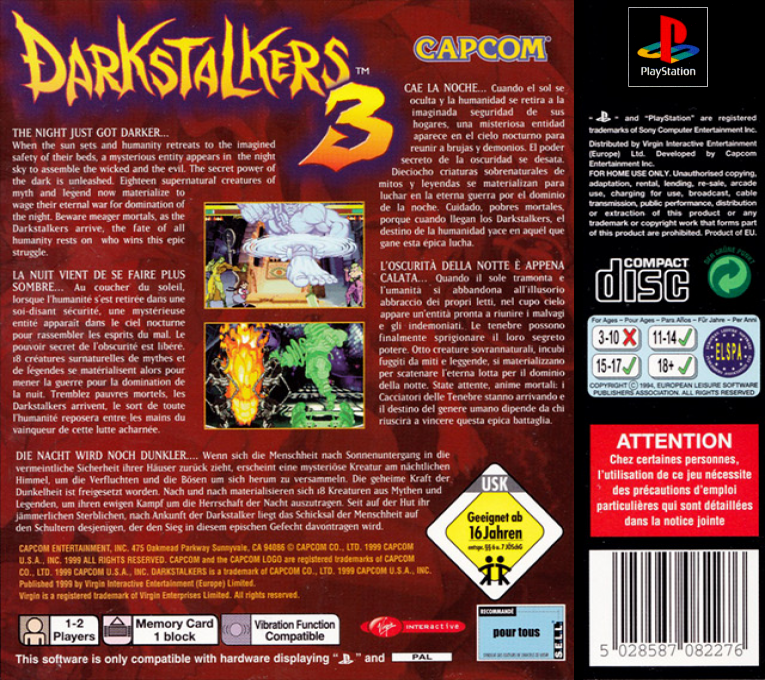 Darkstalkers 3 — Box back