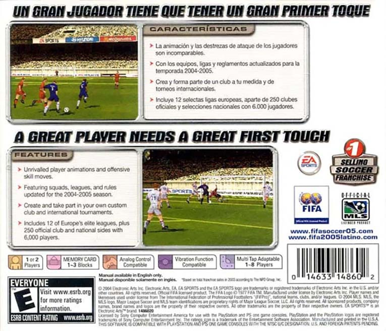 FIFA Football 2005 — Box back