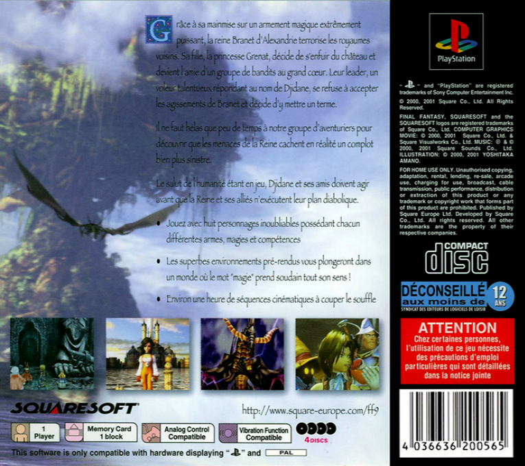 Final Fantasy IX — Box back