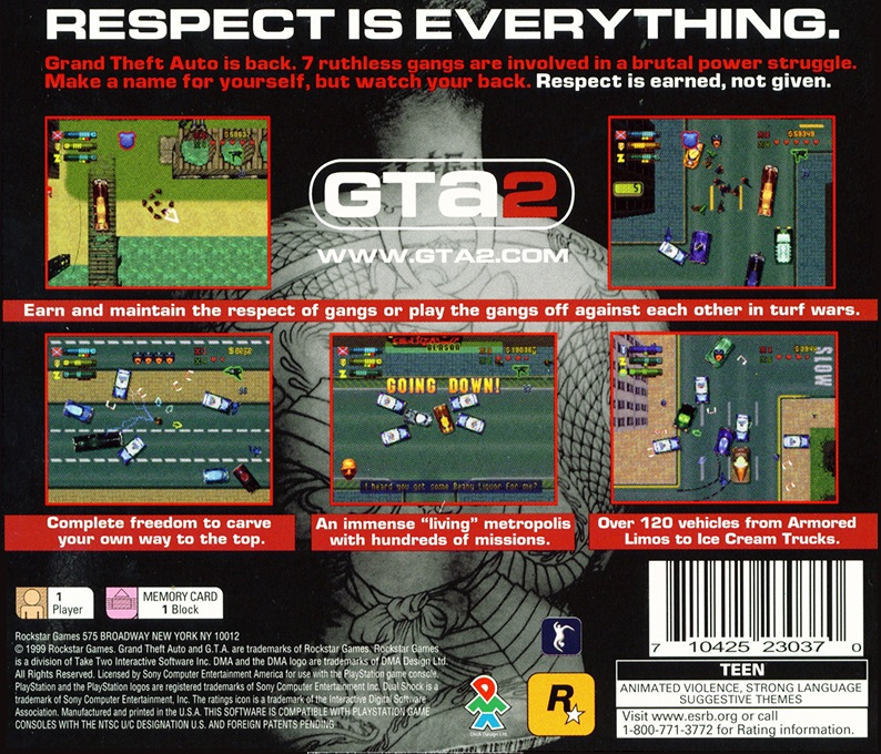 Grand Theft Auto 2 — Box back