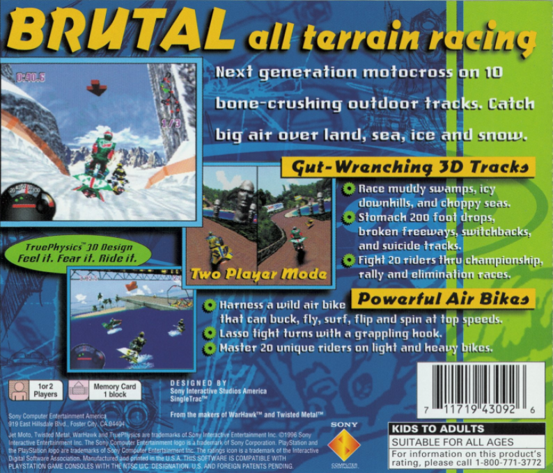 Jet Moto — Box back