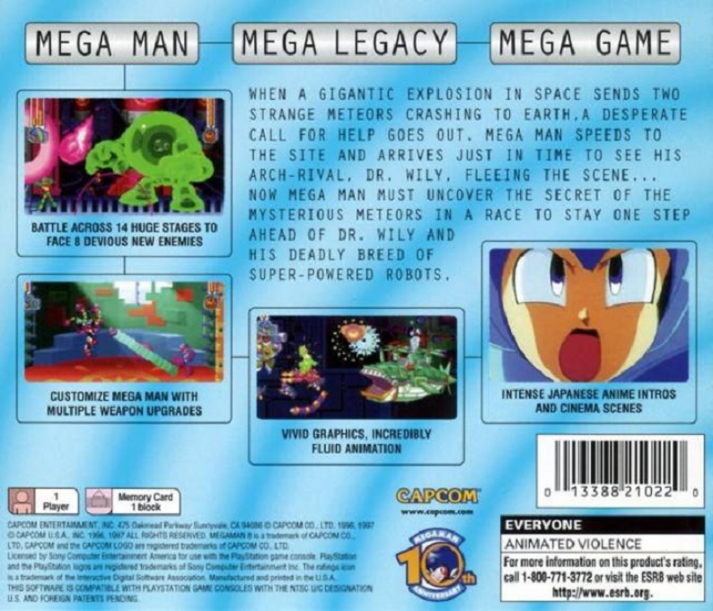 Mega Man 8 : Anniversary Edition — Box back