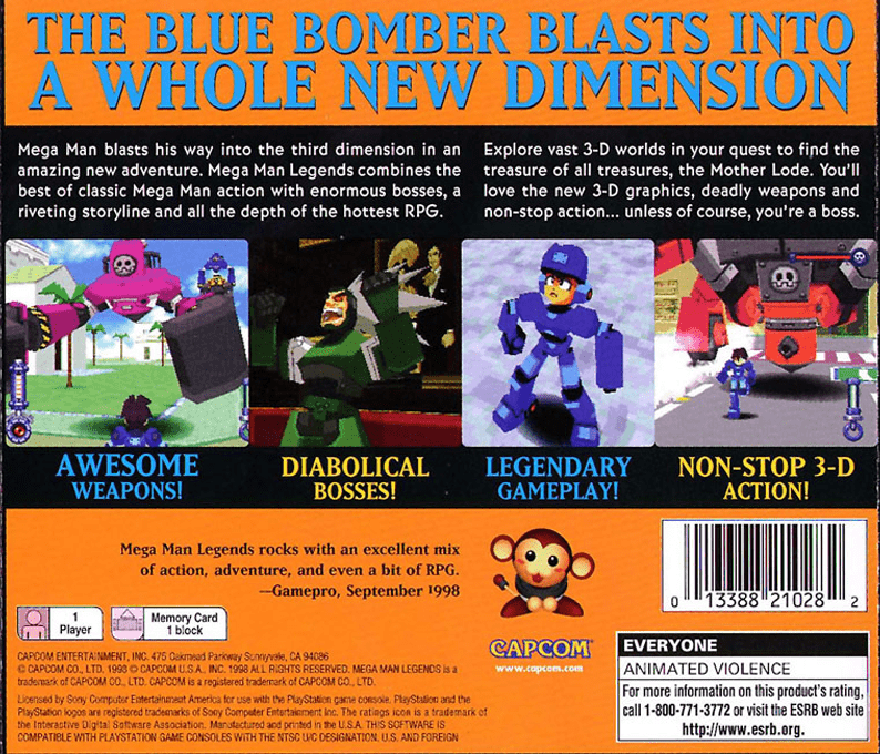 Mega Man Legends — Box back