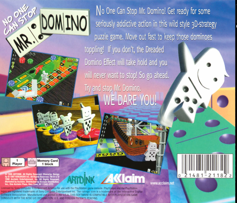 No One Can Stop Mr. Domino — Box back