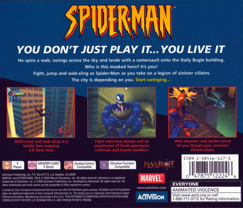 Spider-Man — Box back