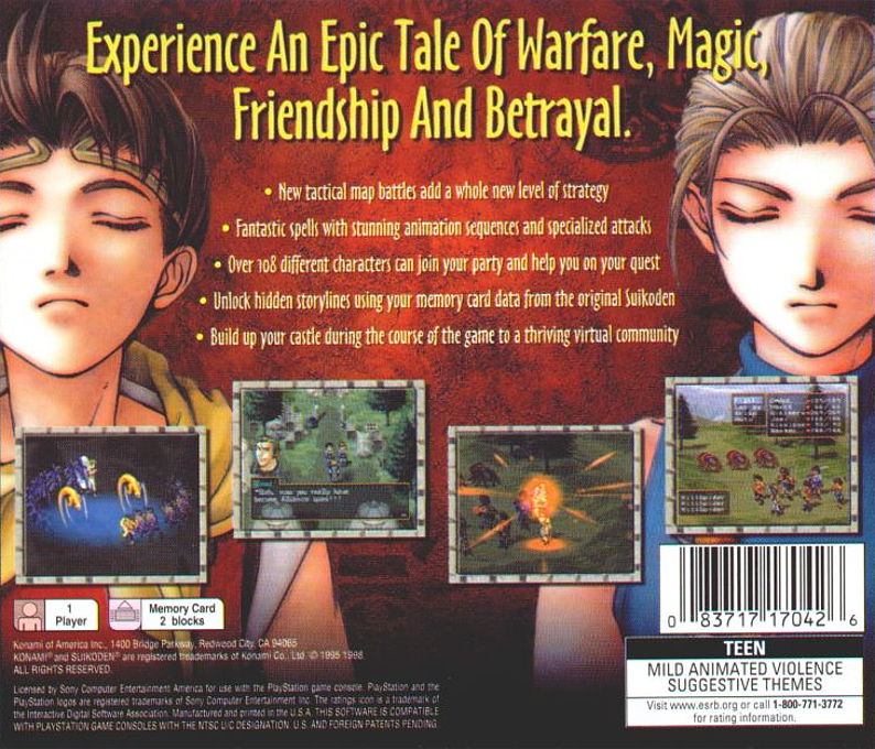 Suikoden II — Box back