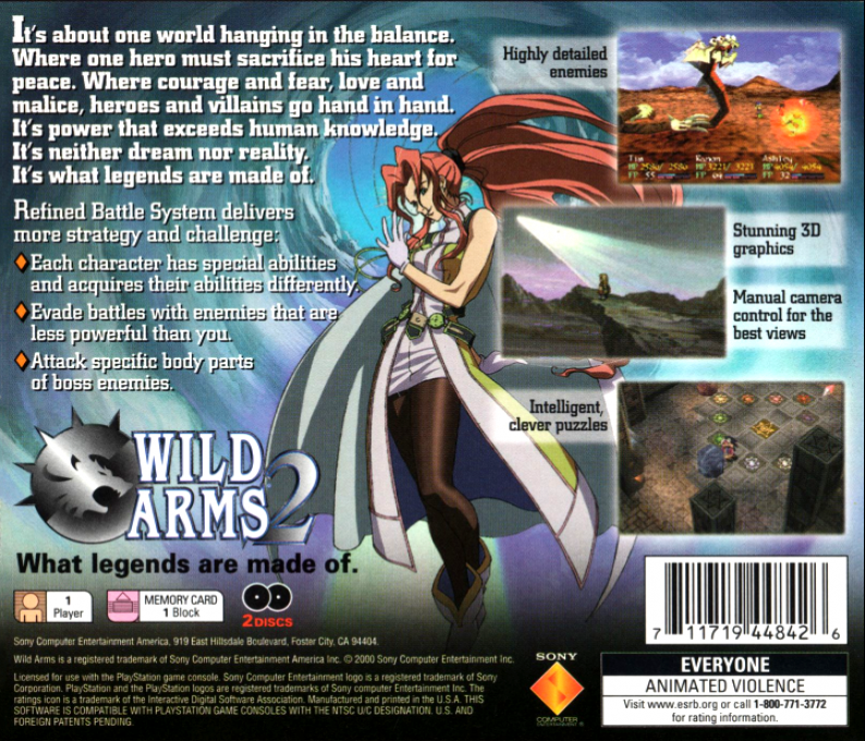 Wild Arms 2 — Box back