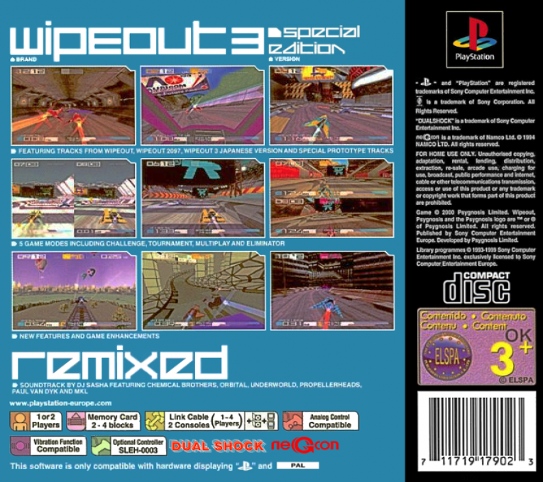 WipEout 3 : Special Edition — Box back