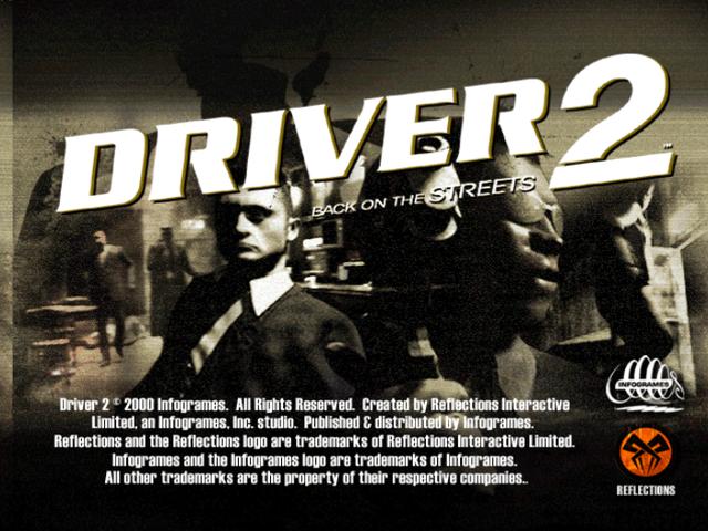 Driver 2 : Back on the Streets — Title screen