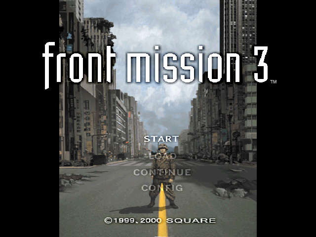 Front Mission 3 — Title screen