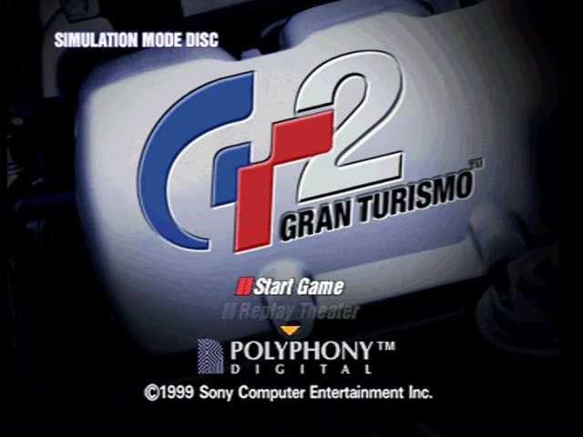 Gran Turismo 2 (Simulation Mode) — Title screen