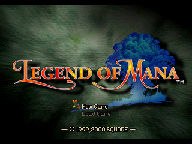 Legend of Mana — Title screen