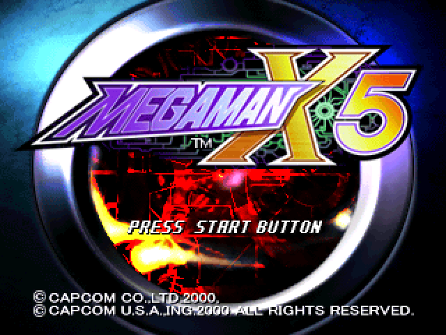 Mega Man X5 — Title screen