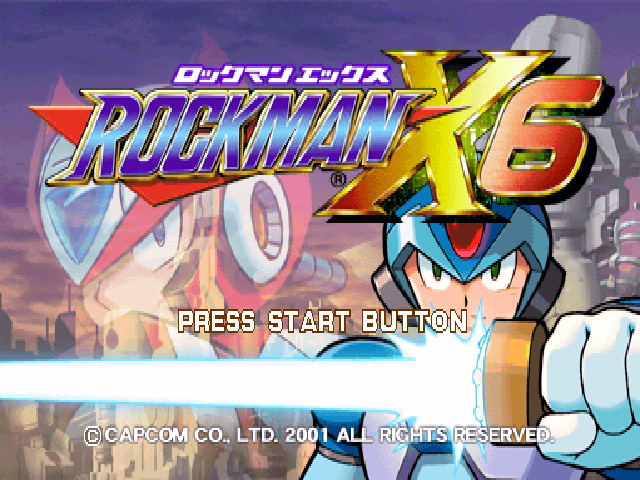 Mega Man X6 — Title screen