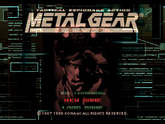 Metal Gear Solid — Title screen