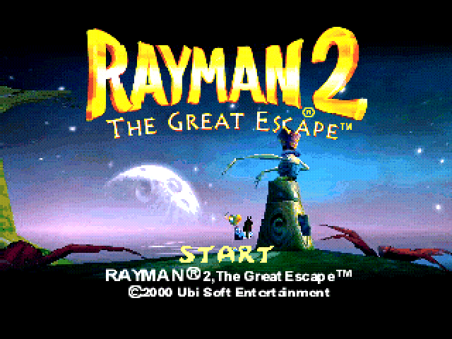 Rayman 2 : The Great Escape — Title screen