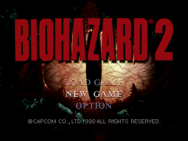 Resident Evil 2 — Title screen