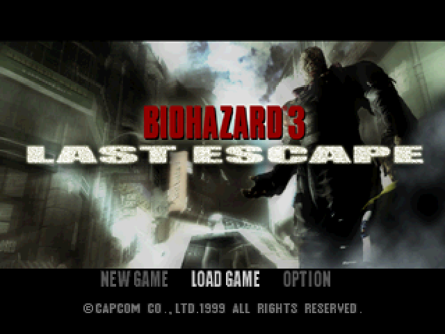 Resident Evil 3 : Nemesis — Title screen