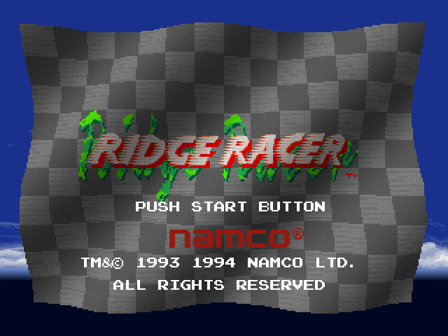 Ridge Racer — Title screen