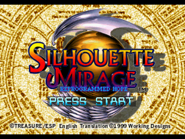 Silhouette Mirage — Title screen