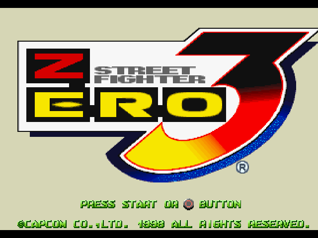 Street Fighter Alpha 3 — Title screen