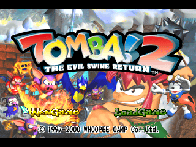 Tomba! 2 : The Evil Swine Return — Title screen