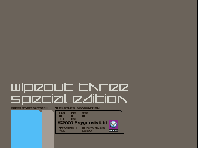 WipEout 3 : Special Edition — Title screen