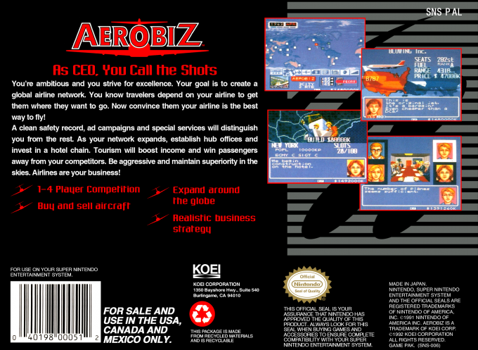 Aerobiz — Box back