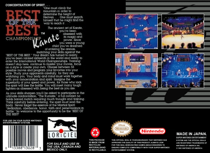 Best of the Best : Championship Karate — Box back