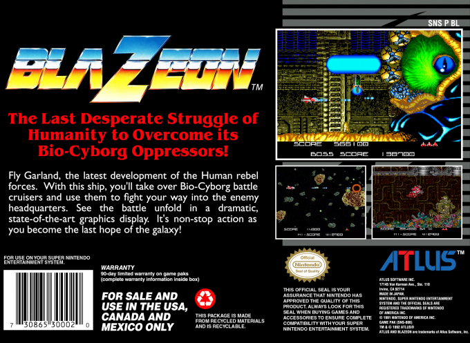 BlaZeon : The Bio-Cyborg Challenge — Box back