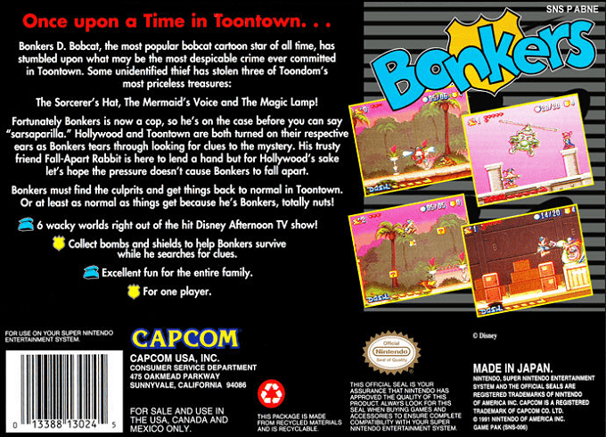 Bonkers — Box back