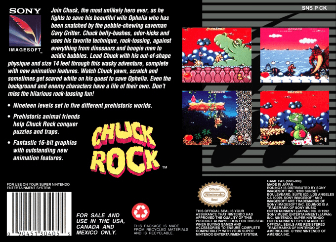 Chuck Rock — Box back