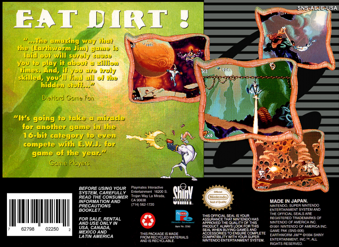 Earthworm Jim — Box back