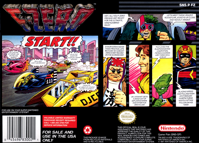 F-Zero — Box back
