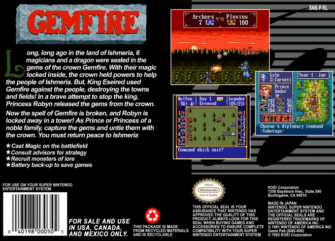 Gemfire — Box back