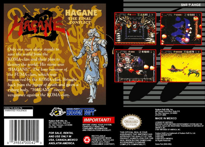 Hagane : The Final Conflict — Box back