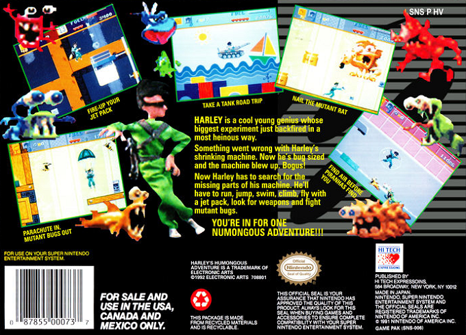 Harley's Humongous Adventure — Box back