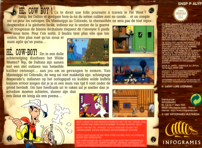 Lucky Luke — Box back