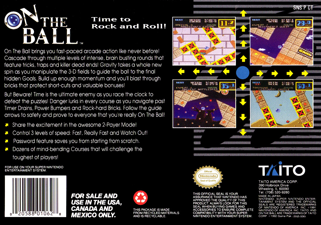 On the Ball — Box back