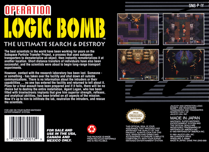 Operation Logic Bomb : The Ultimate Search & Destroy — Box back