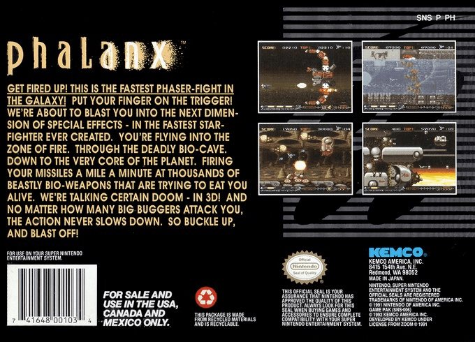 Phalanx — Box back