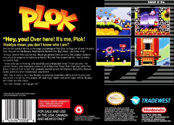 Plok — Box back