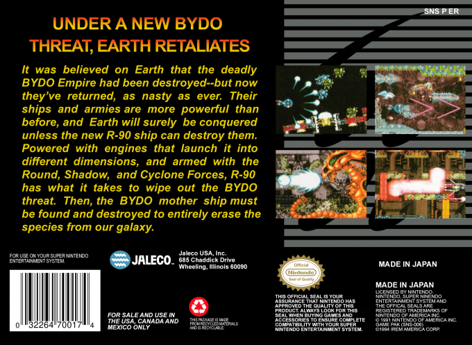 R-Type III — Box back