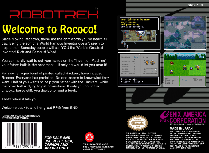 Robotrek — Box back