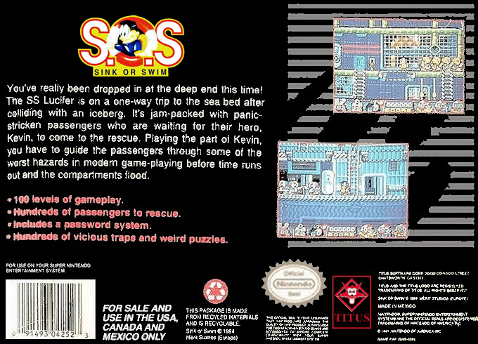 S.O.S : Sink or Swim — Box back