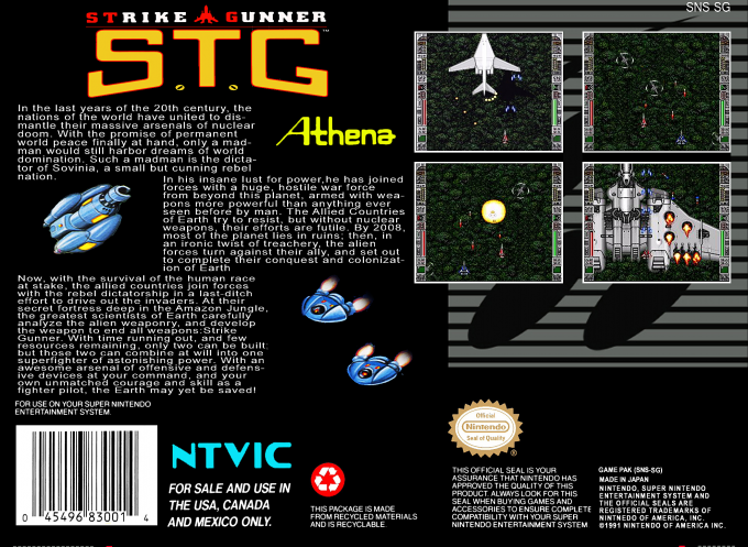 Strike Gunner S.T.G — Box back