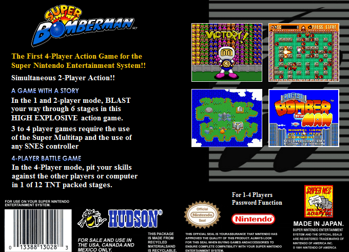 Super Bomberman — Box back