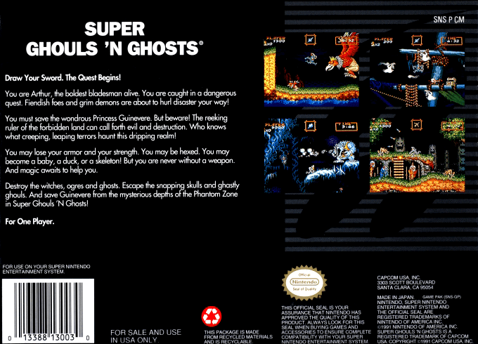 Super Ghouls'n Ghosts — Box back