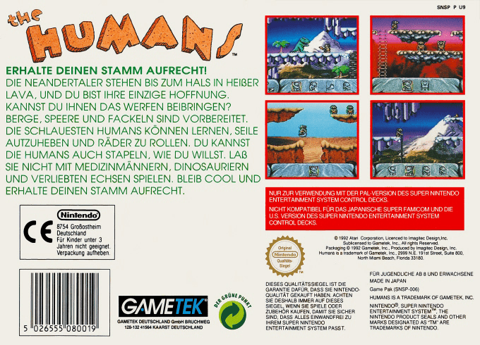 The Humans — Box back