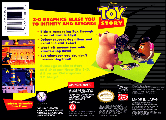 Toy Story — Box back